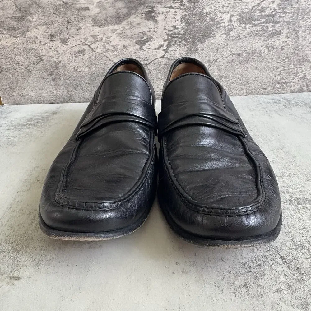 Allen Edmonds Bergamo Black Leather Penny Loafer Dress Shoes Men's US 9.5 D